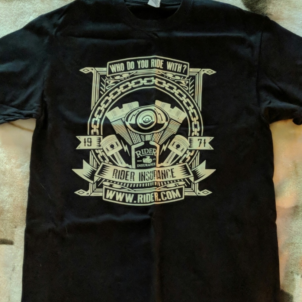 Rider insurance promo‎ t-shirt